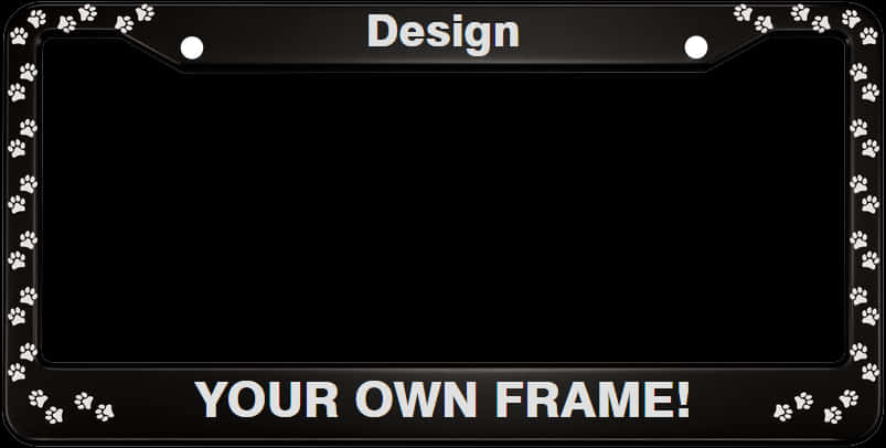 Customizable License Plate Frame Design PNG