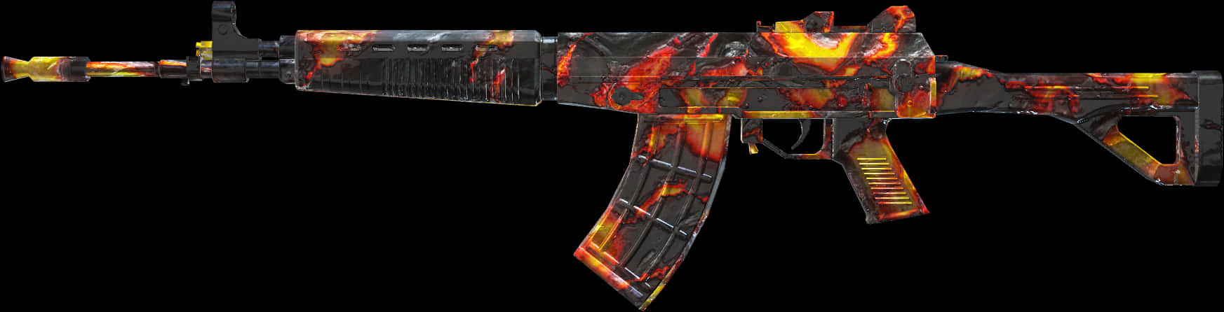 Customized A K47 Fire Pattern PNG