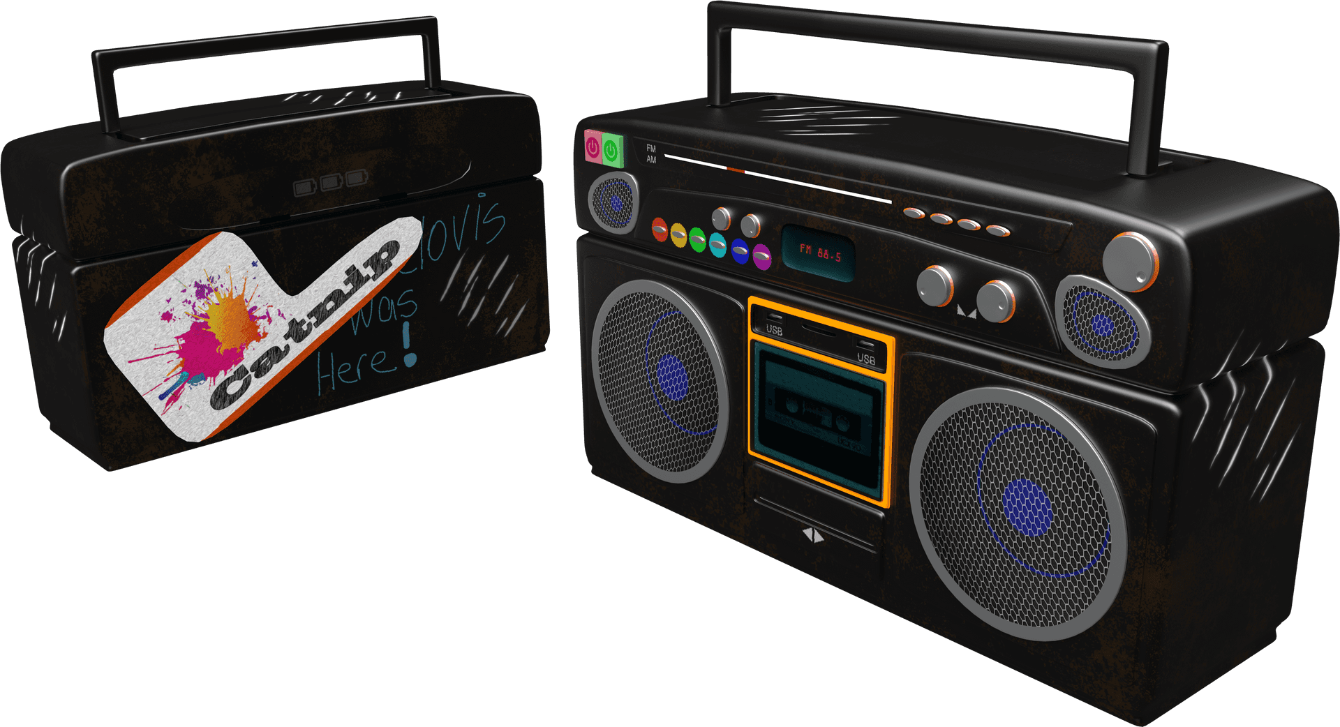 Customized Boombox Designs PNG