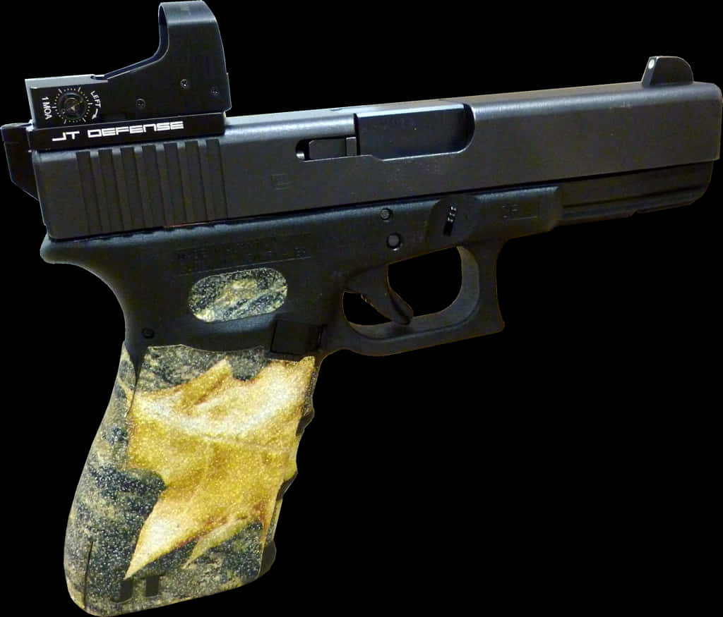 Customized Glock Pistolwith Optic PNG