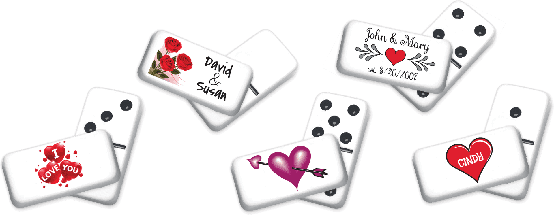 Download Customized Love Themed Dominoes 