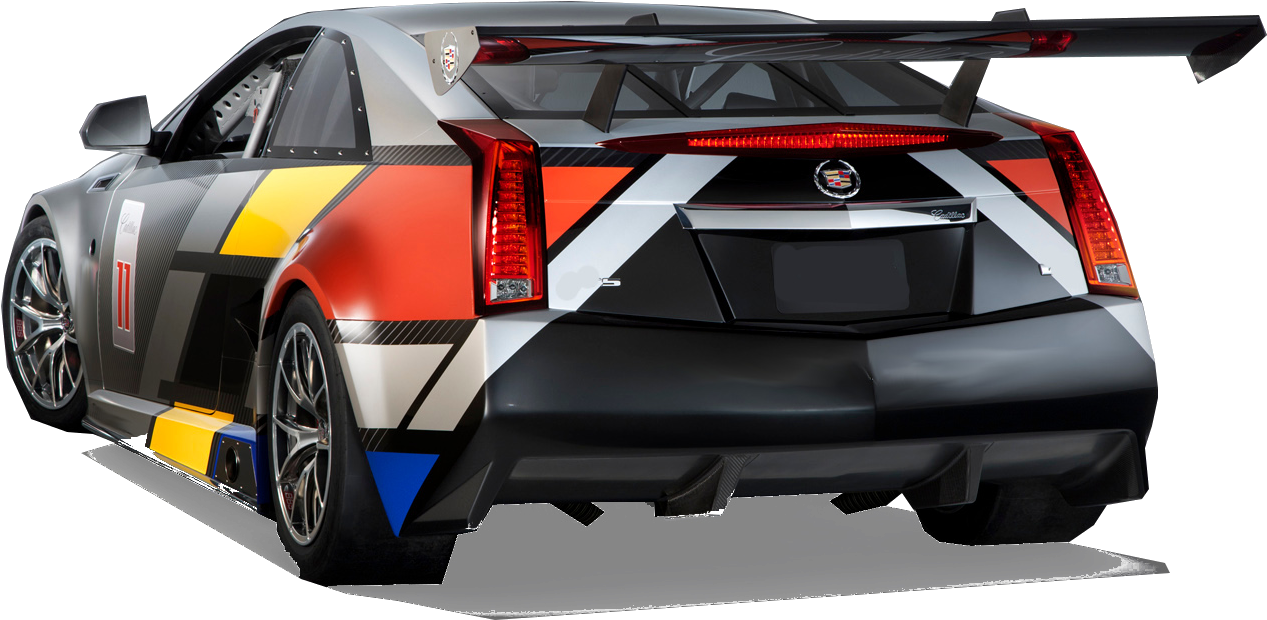 Customized Race Car Rear View PNG