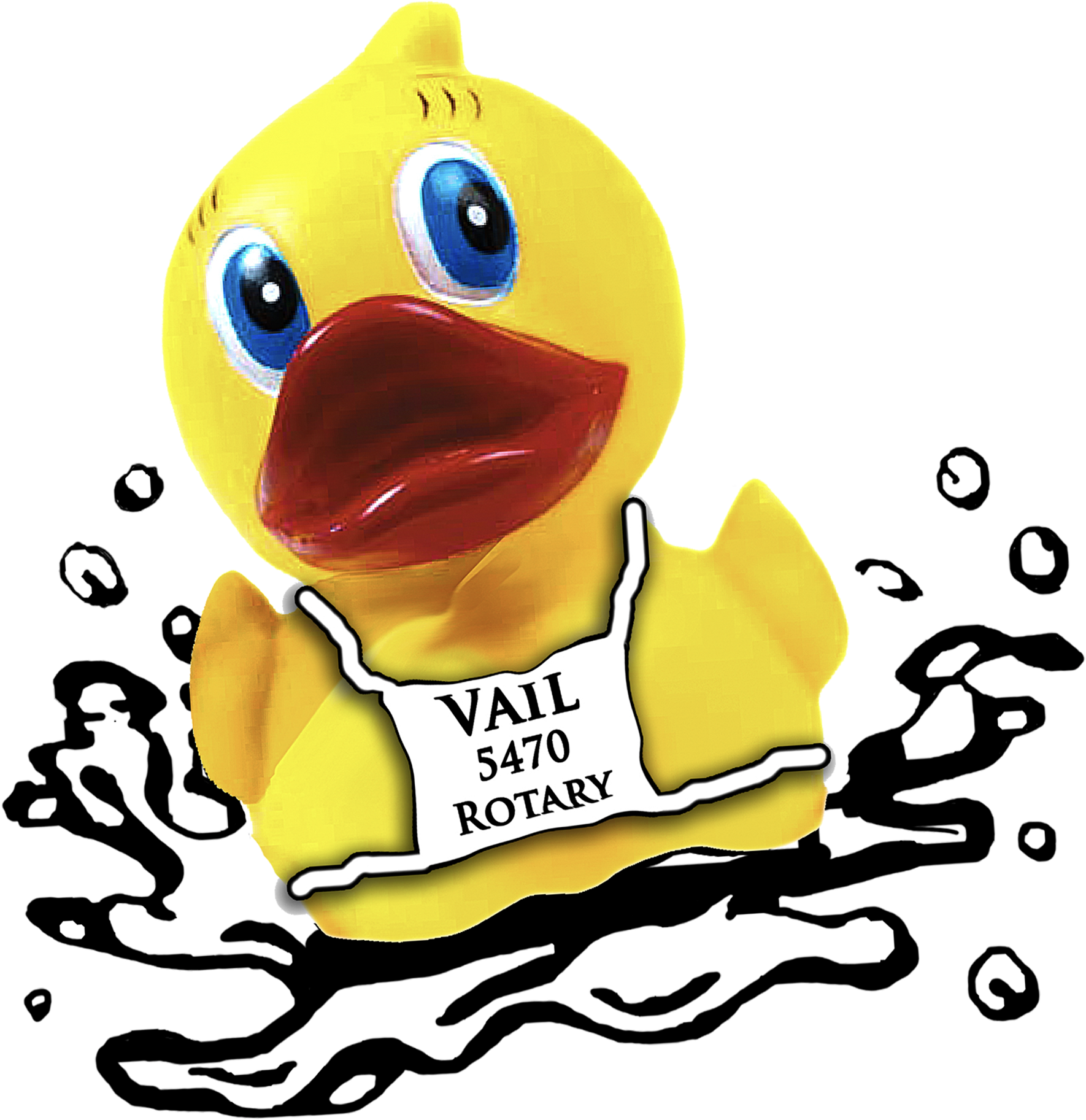 Customized Rubber Duck Vail Rotary Logo PNG