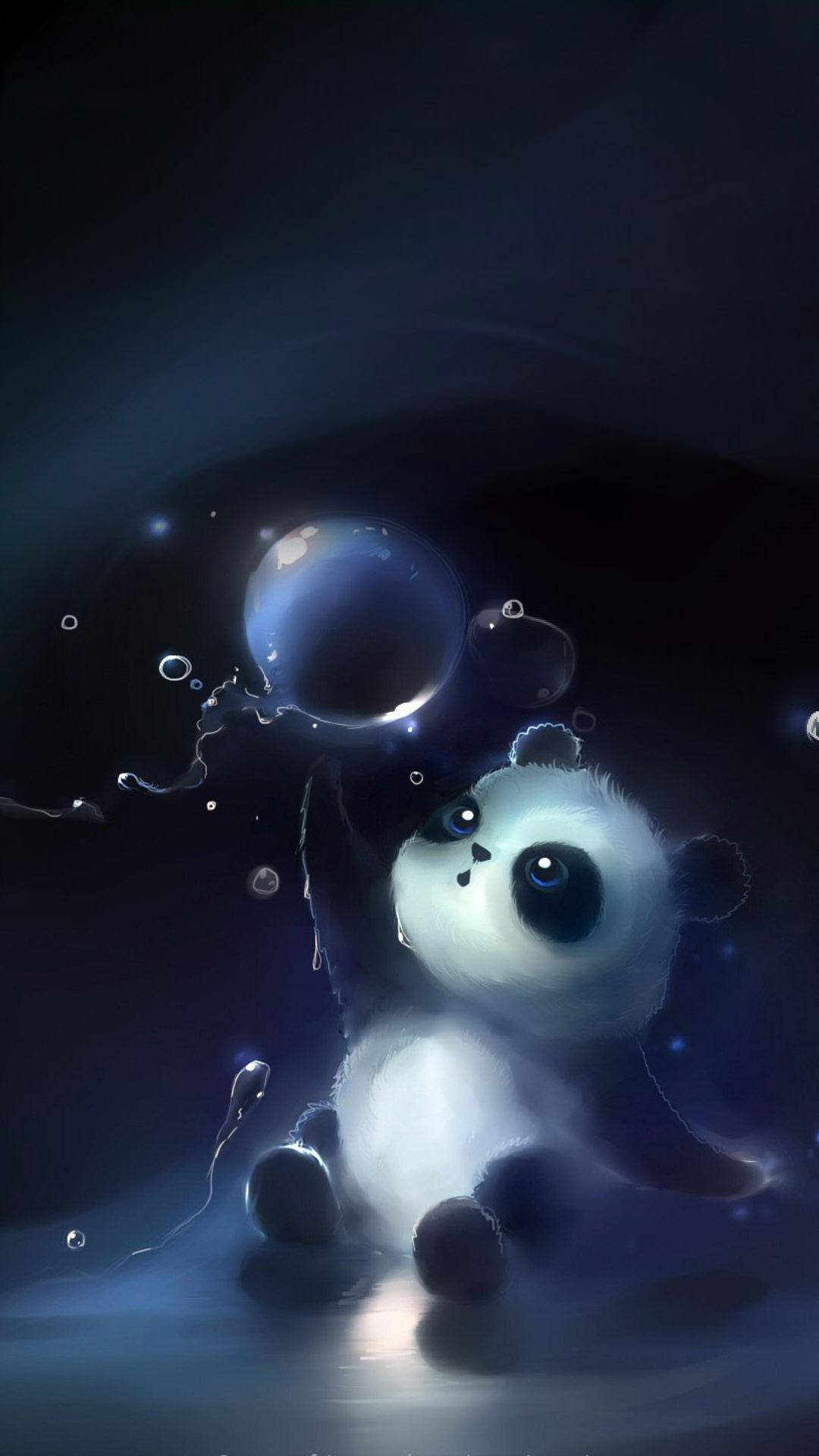 Cute 3d Phone Panda Background