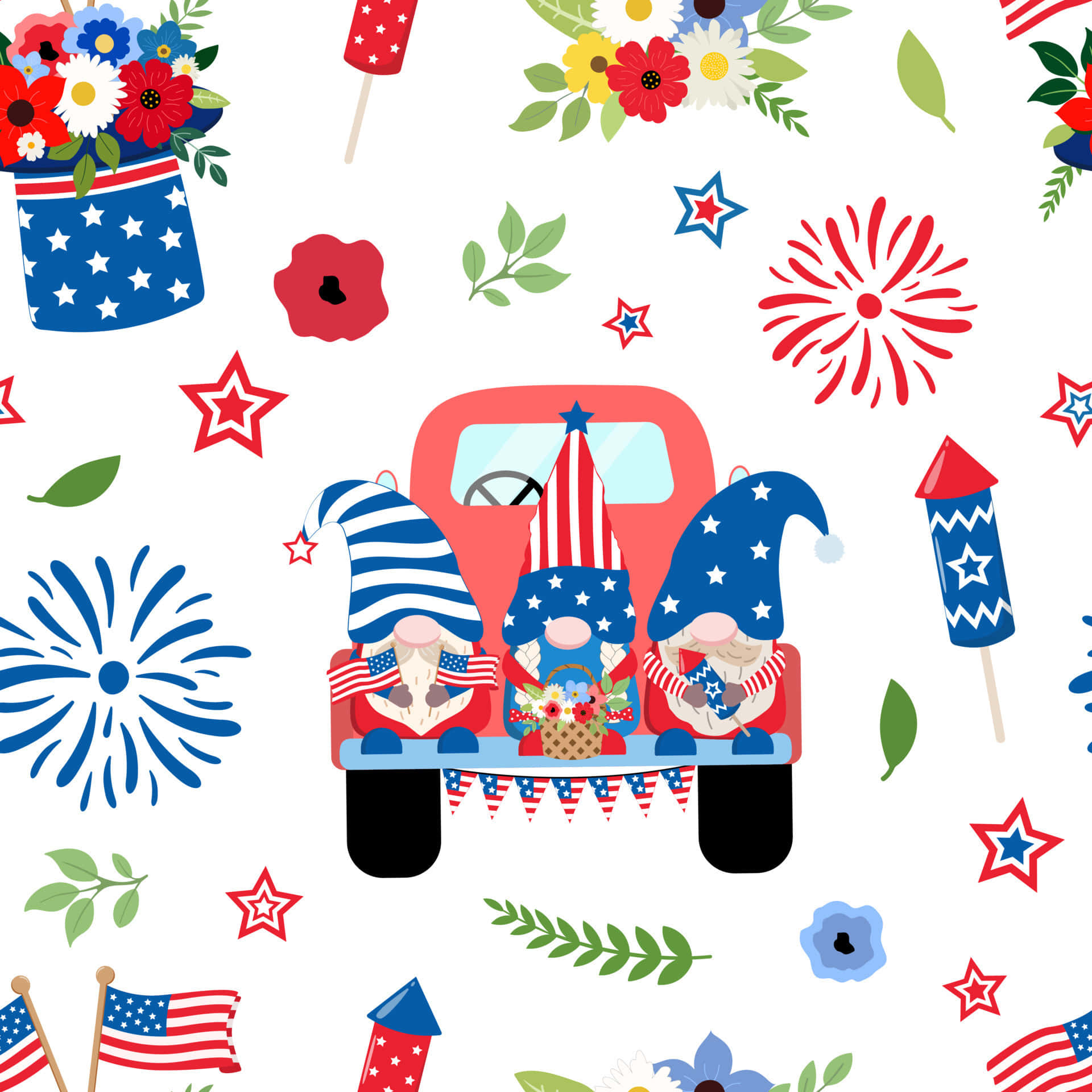 Celebrate the Fourth of July with this Cute Patriotic Background