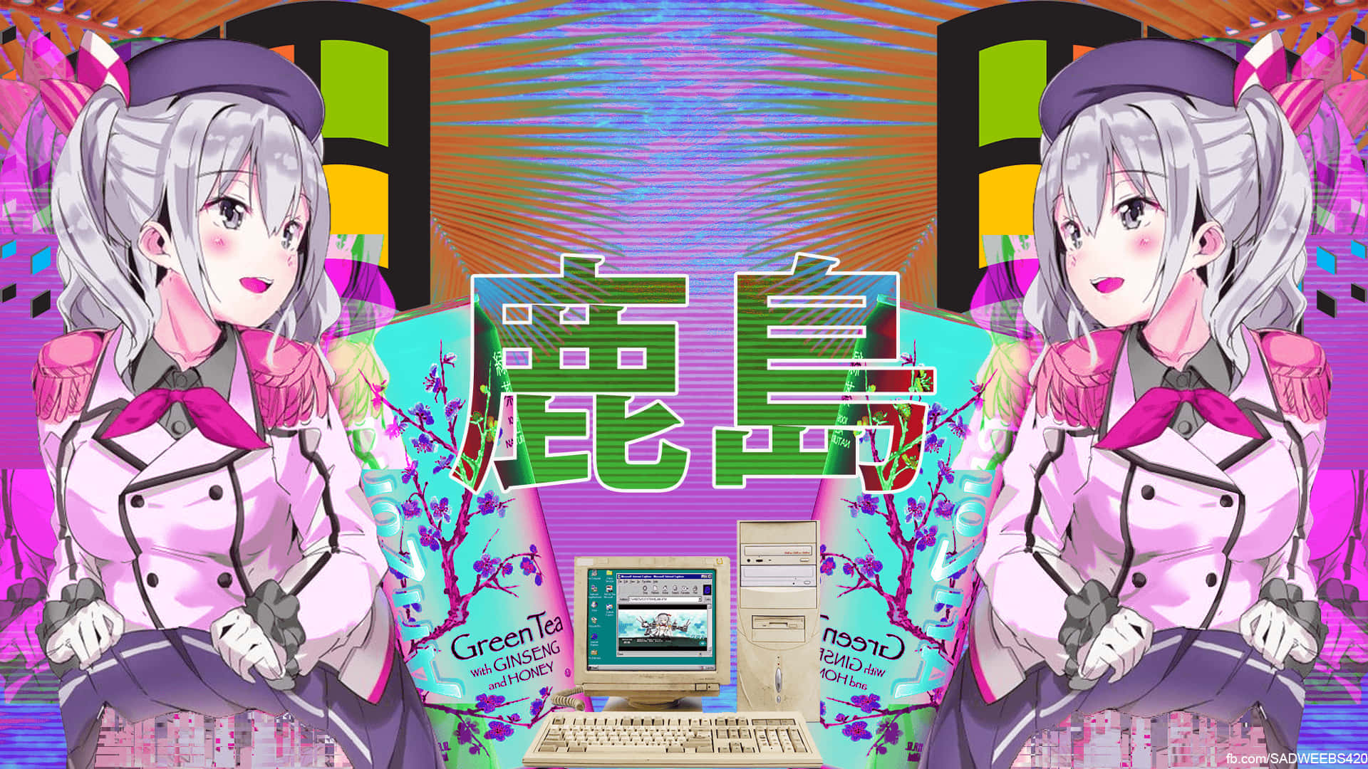 Illuminail Tuo Desktop Con Questa Immagine Di Anime Carino E Estetico. Sfondo