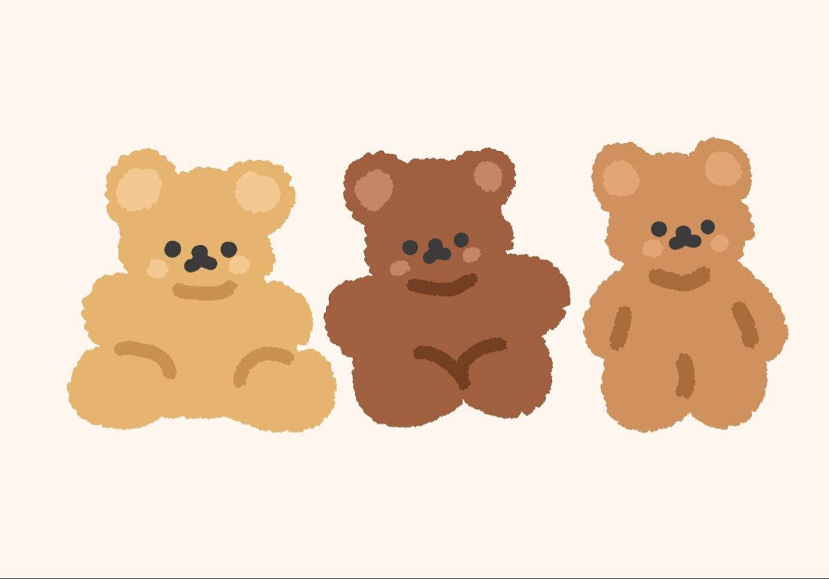 Søde æstetiske brune teddybjørne til computer Wallpaper
