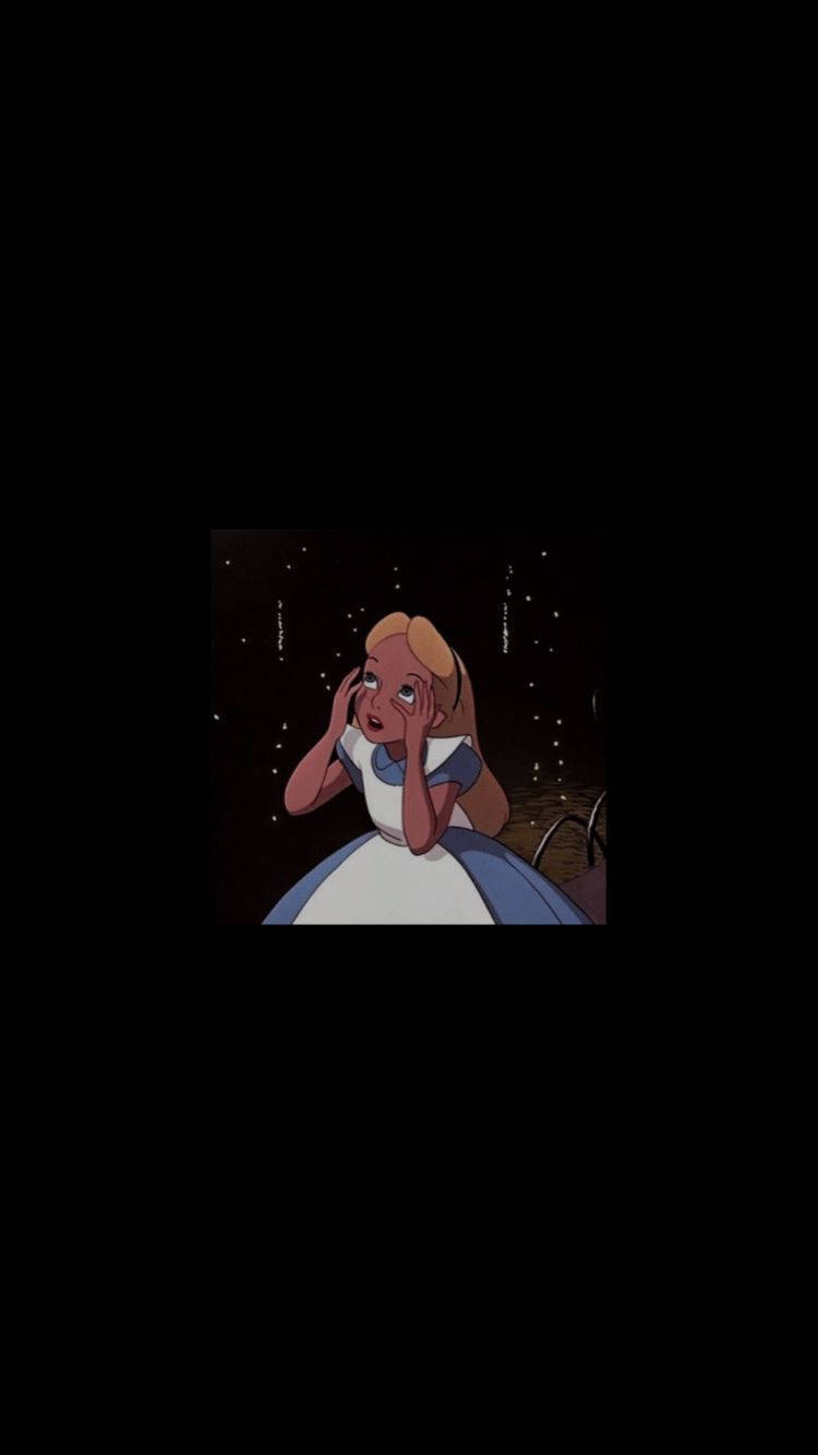 Cute Aesthetic Cartoon Alice In Wonderland