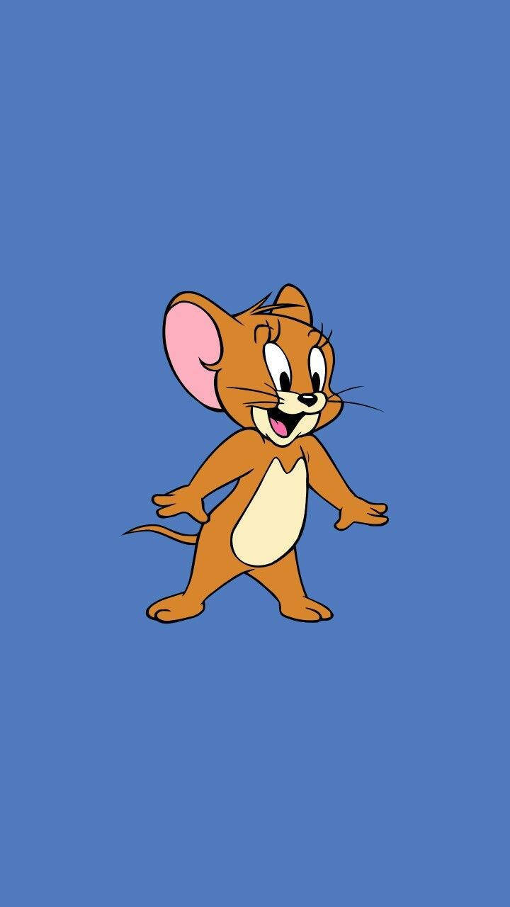 Cute Aesthetic Cartoon Jerry The Mouse Background