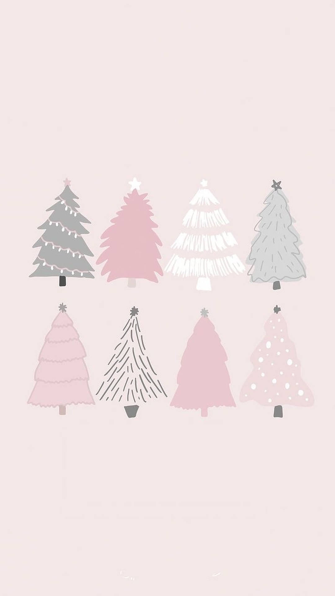 Cute Aesthetic Christmas Trees Wallpaper