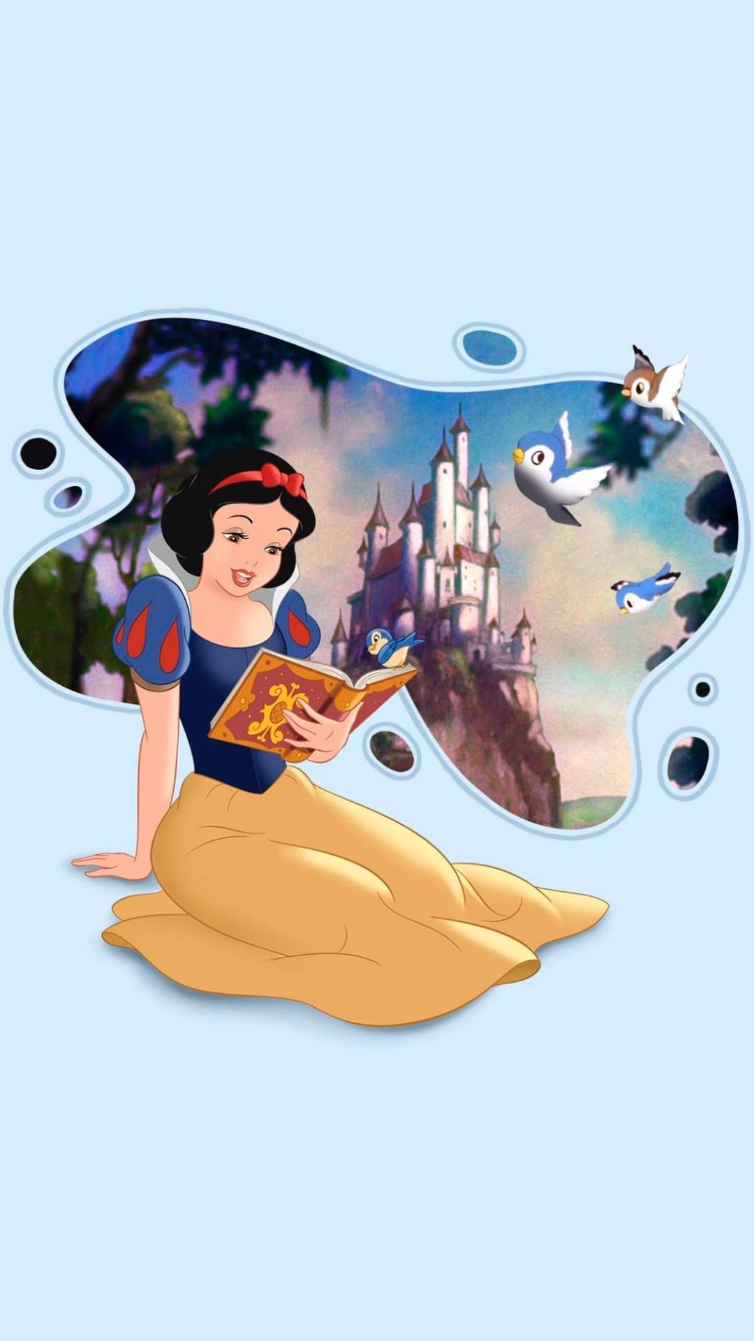 Sød Æstetisk Disney Prinsesse Snehvide Slot Tapet Wallpaper