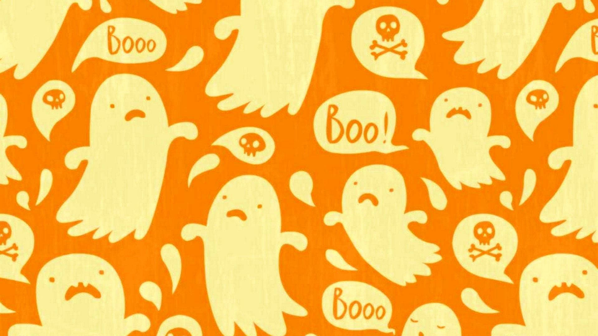 Niedlicheästhetische Halloween-geister Wallpaper