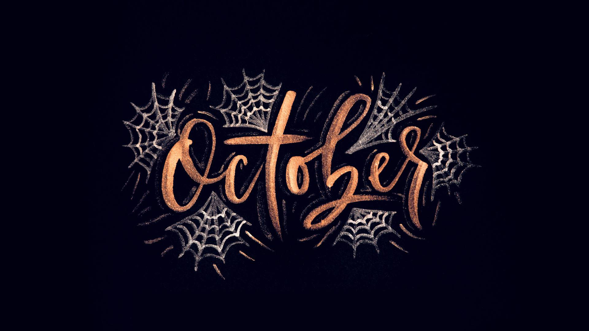 Sød æstetisk Halloween Oktober Scene Wallpaper
