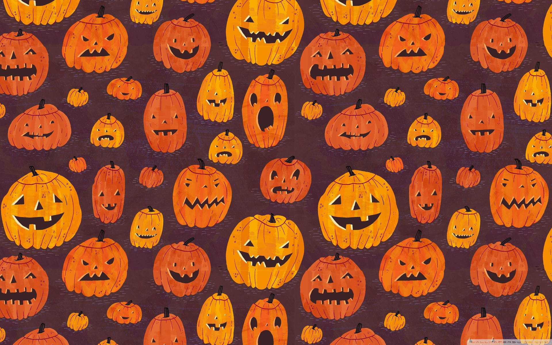 Niedlicheästhetische Halloween-kürbismuster Wallpaper