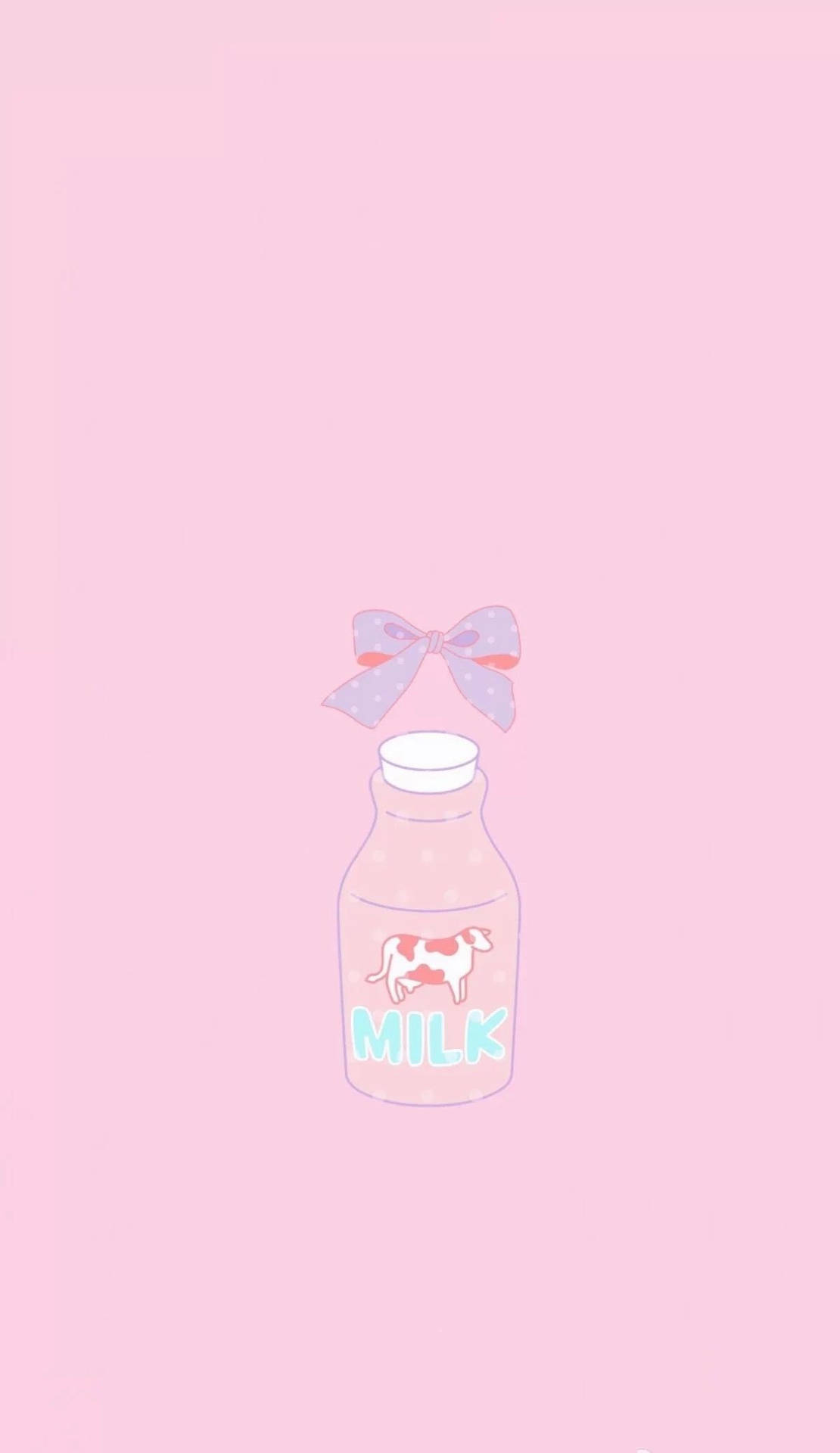 Cute Aesthetic Milk Plain Pink Wallpaper