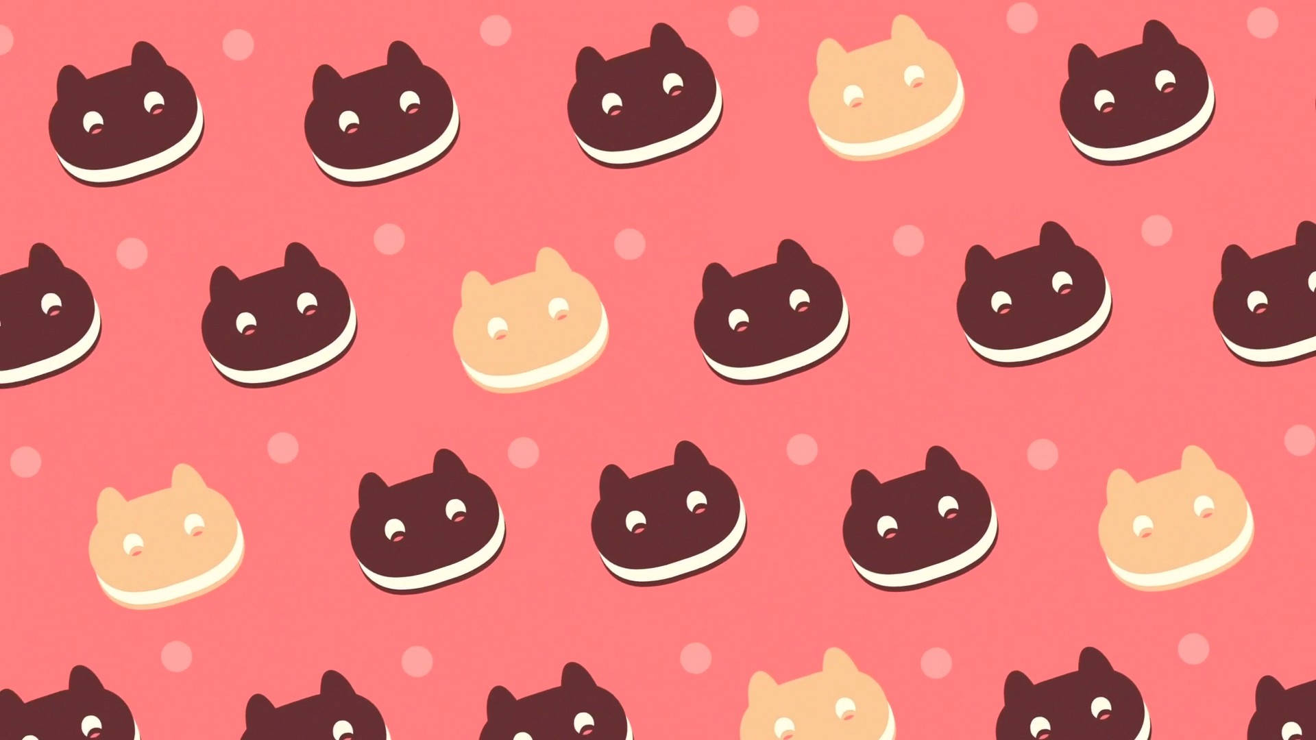 Cute Aesthetic Pc Cookie Cats Wallpaper