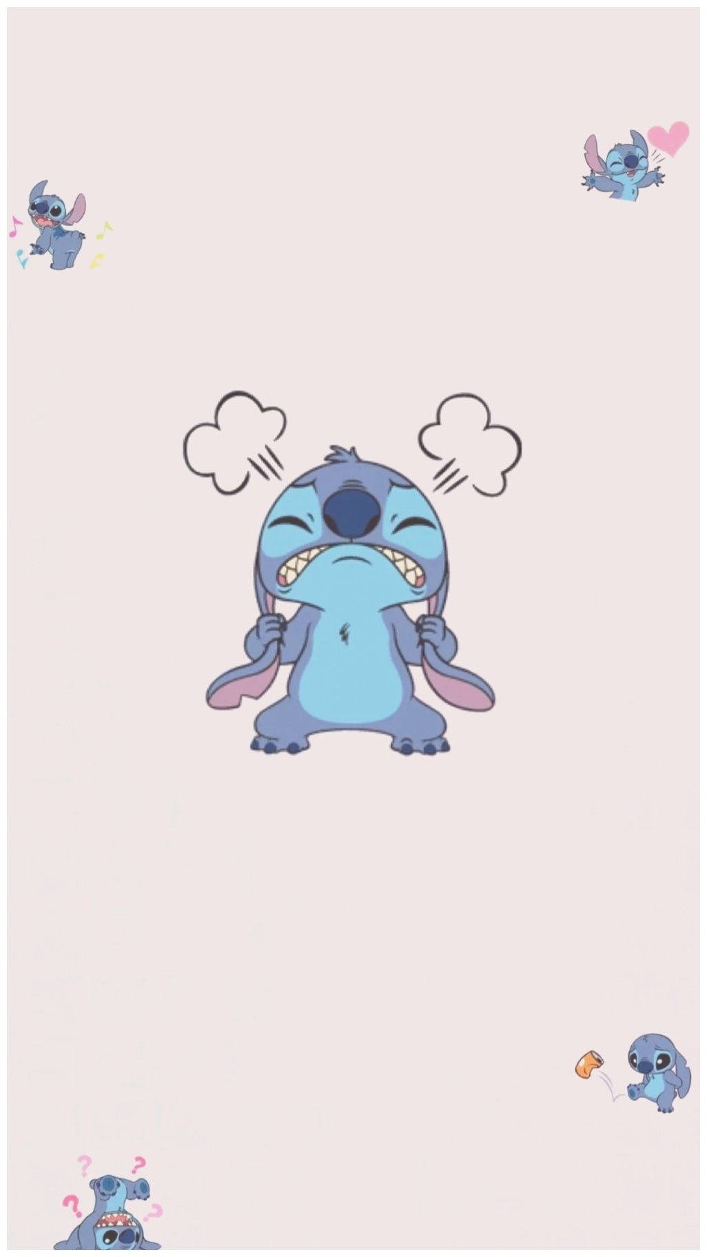 Cute Aesthetic Stitch Angry Wallpaper