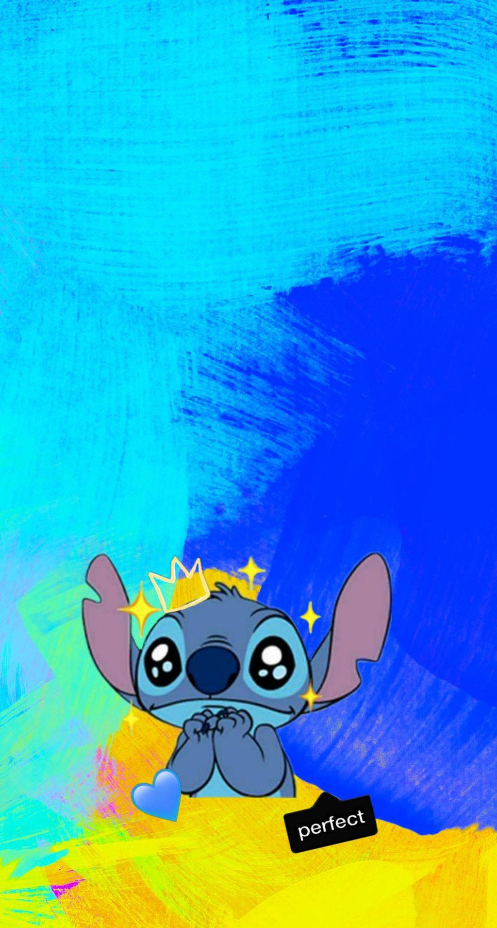 Cute Aesthetic Stitch Looking Adorable Wallpaper