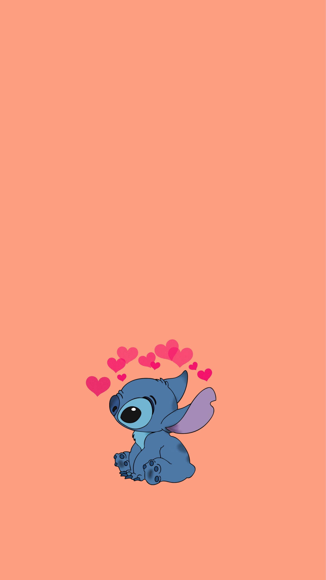 Cute Aesthetic Stitch Pink Heart Emojis Wallpaper