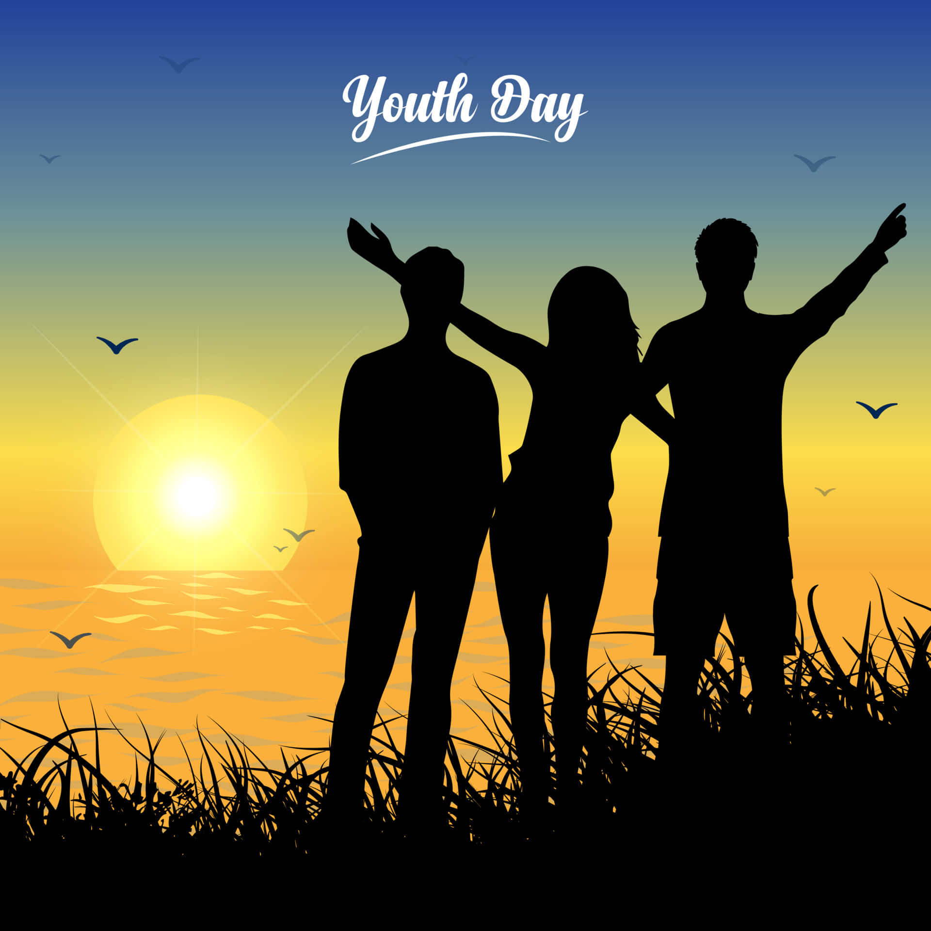 Cute Aesthetic Teenage Youth Day Wallpaper