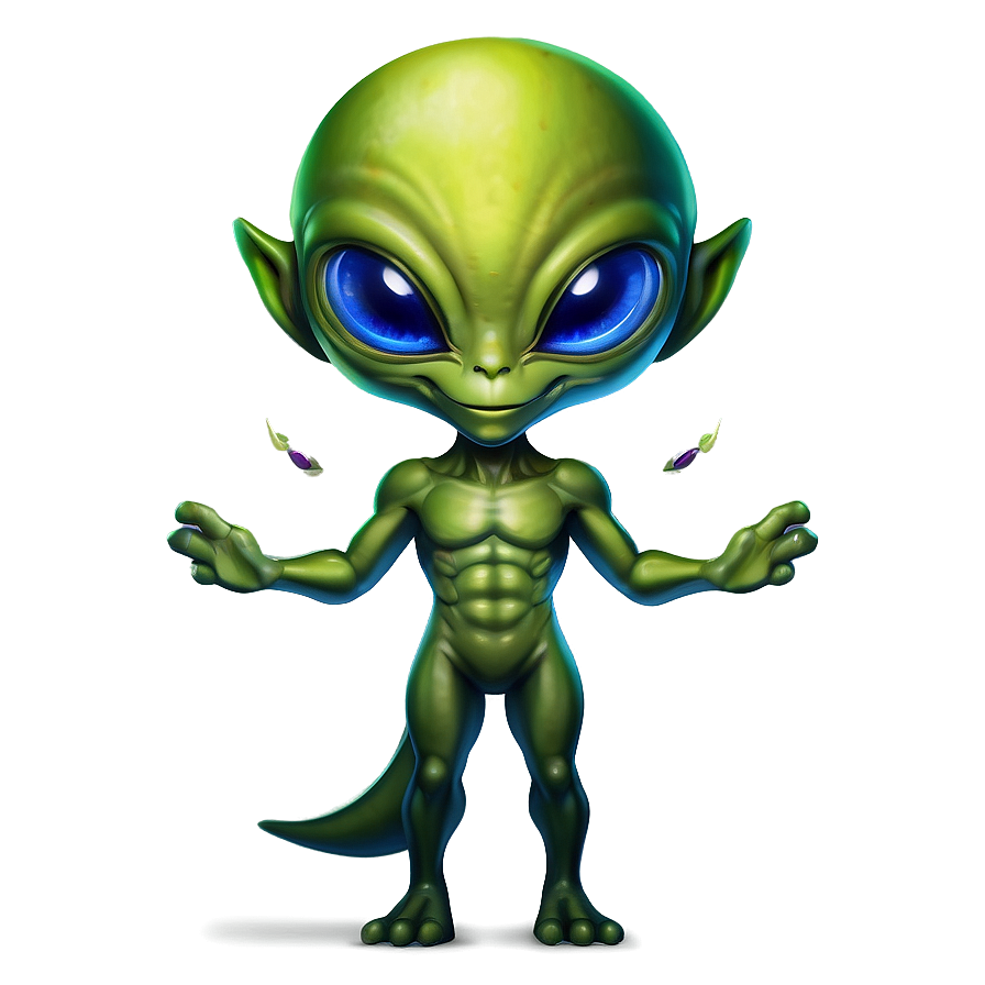 Cute Alien Mascot Png 05032024 PNG