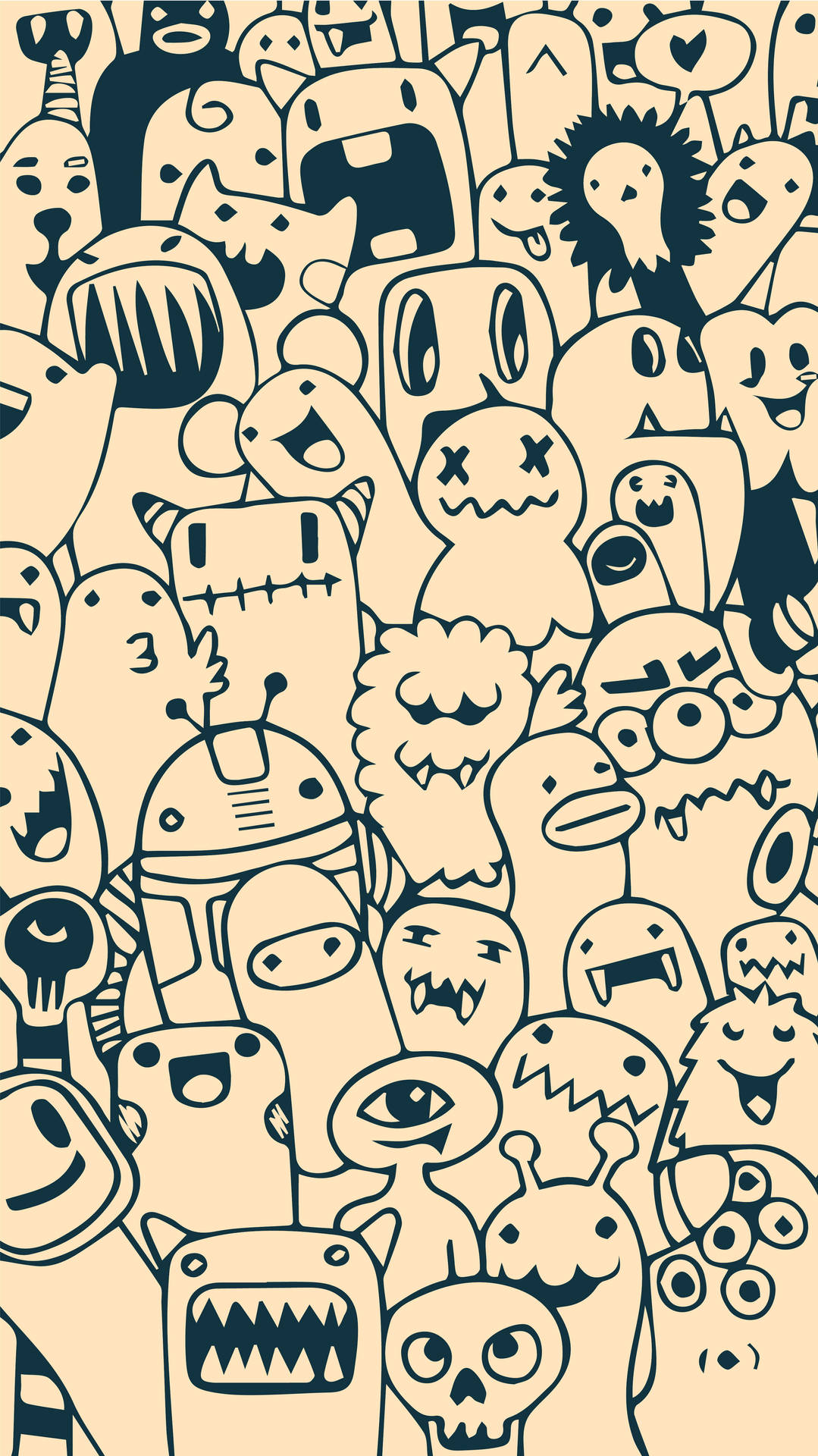 Download Cute Aliens 4k Doodle Wallpaper 