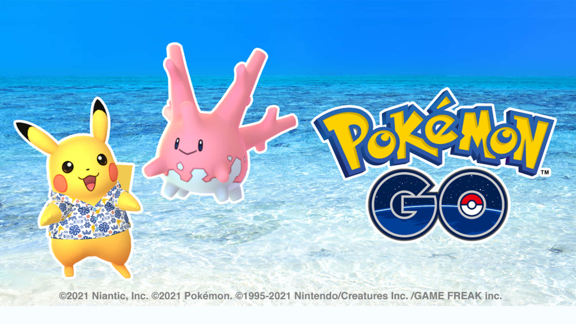 Cute And Charming Corsola On A Sunny Beach Wallpaper