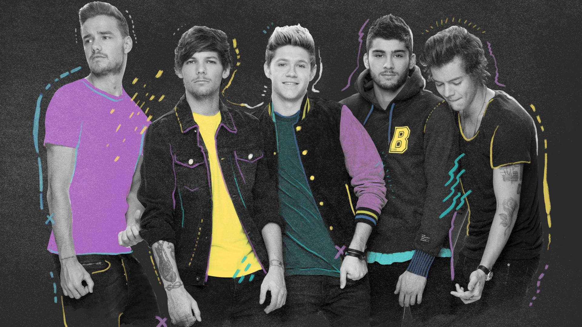 Cute And Colorful One Direction Background