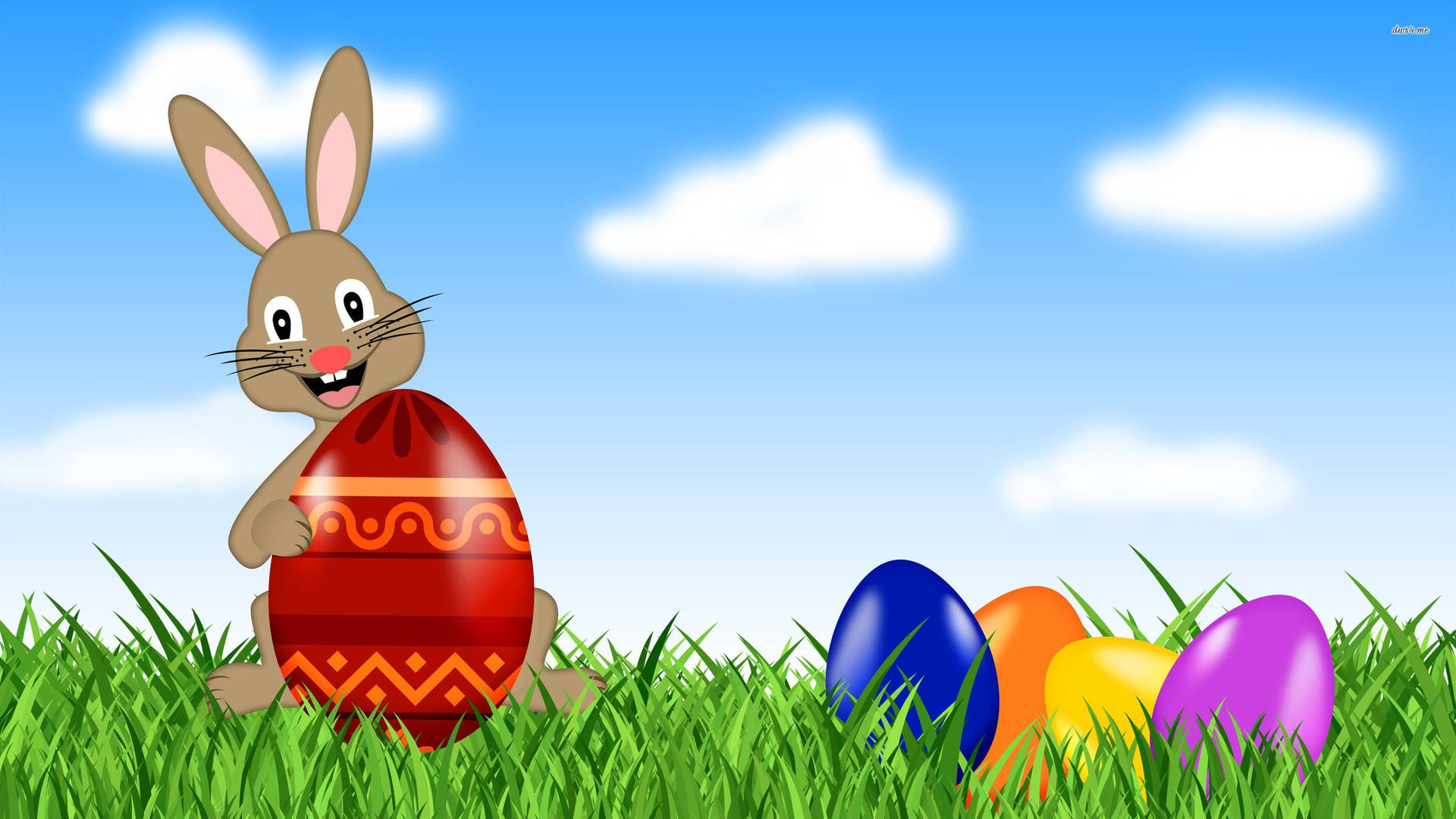 Cute And Happy Easter Bunny Wallpaper