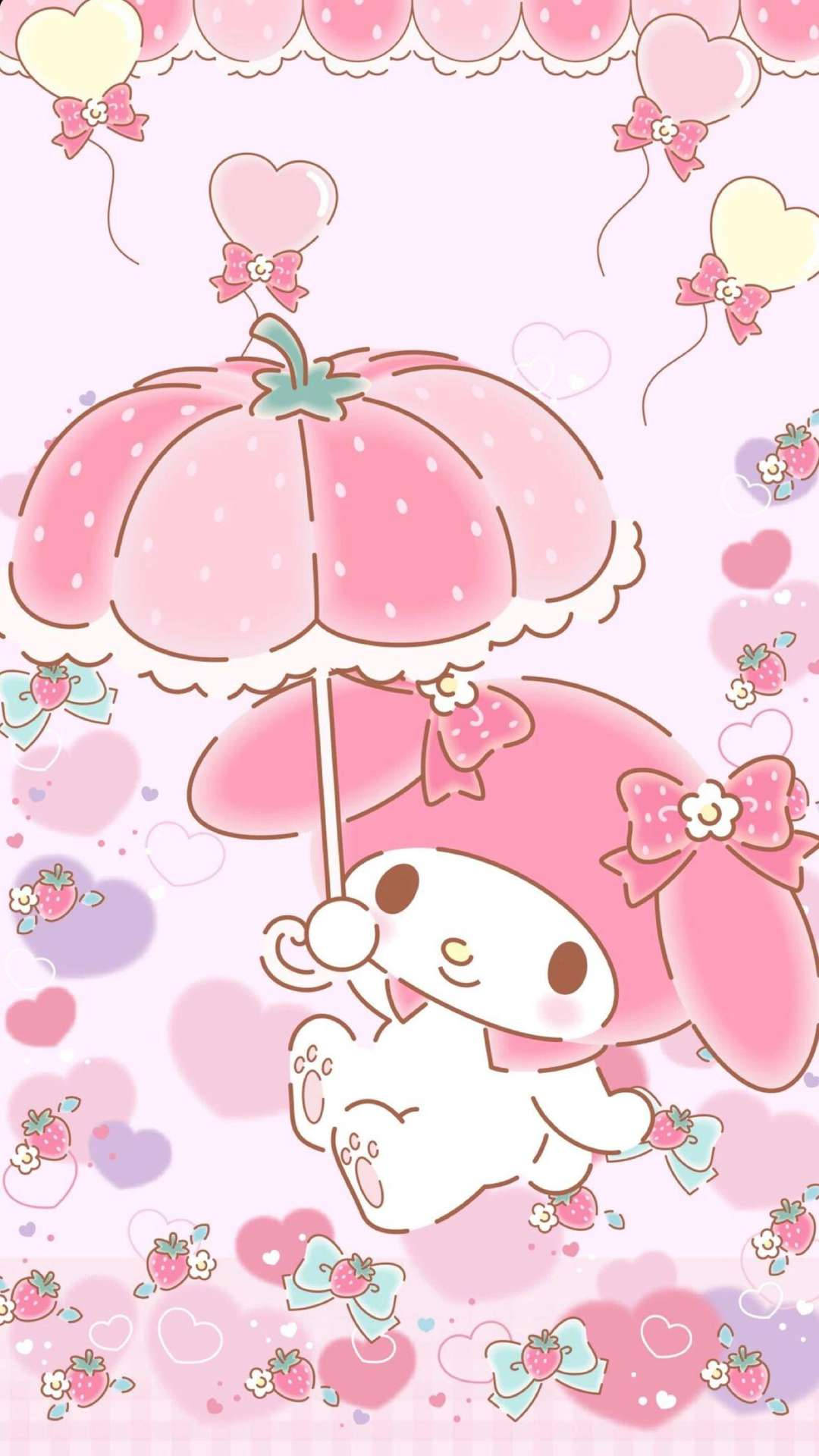 Cute And Pink My Melody Backdrop