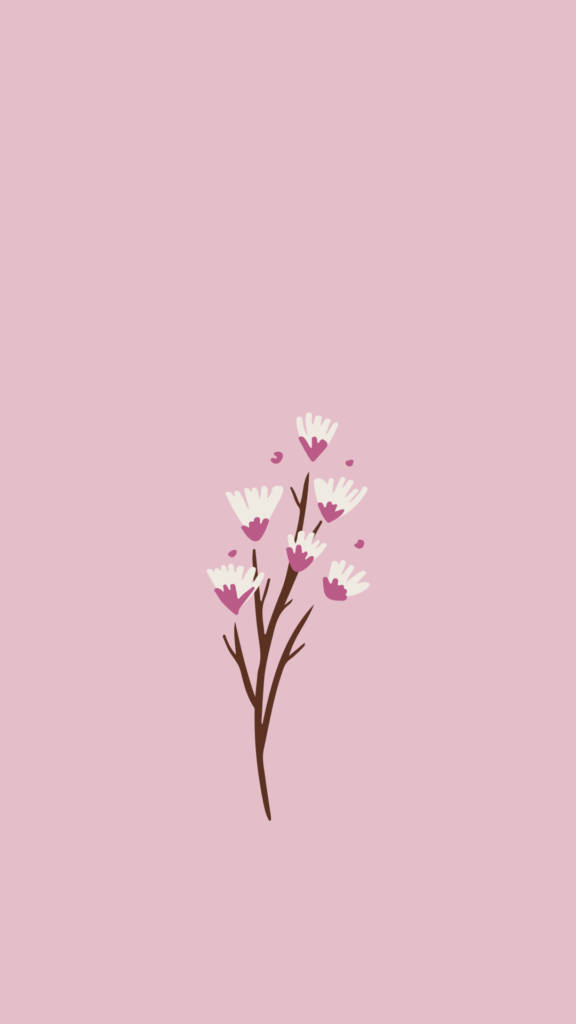 Cute And Pink Wildflower Backdrop