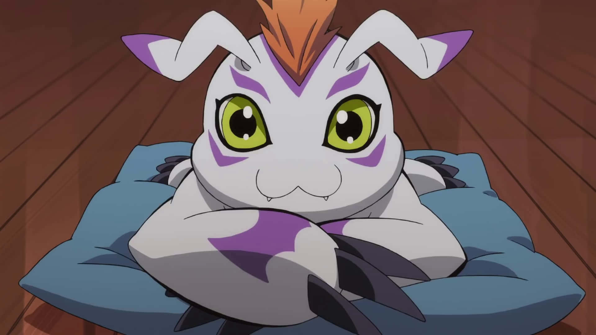 Cute And Playful Gomamon From Digimon Adventure. Wallpaper