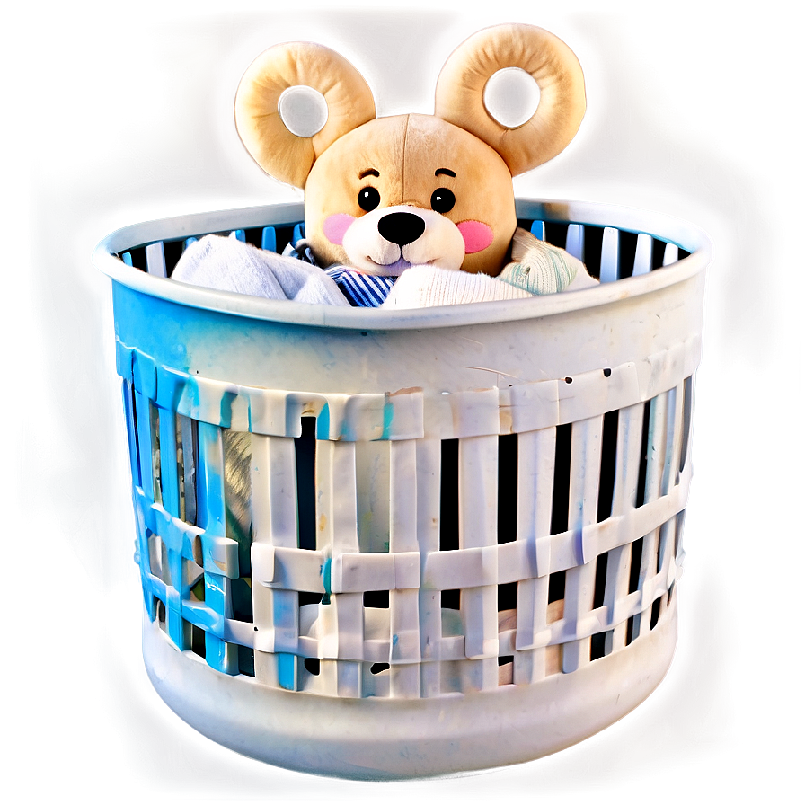 Cute Animal Design Laundry Basket Png Ybx PNG