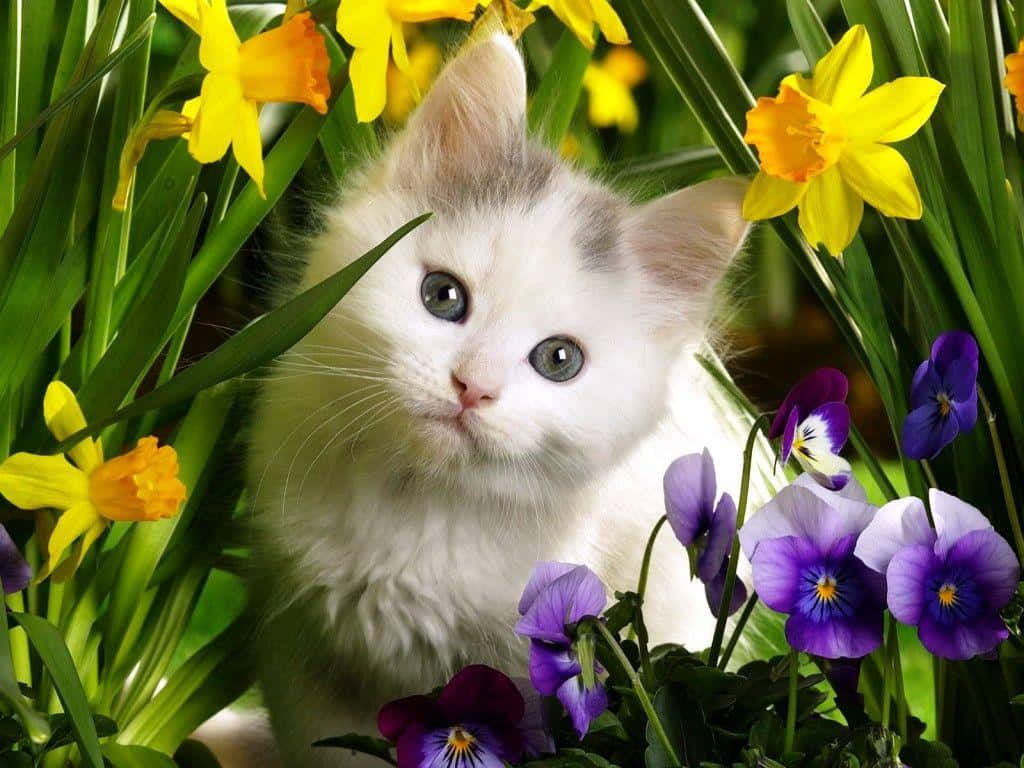 Cute Animal White Kitten Picture