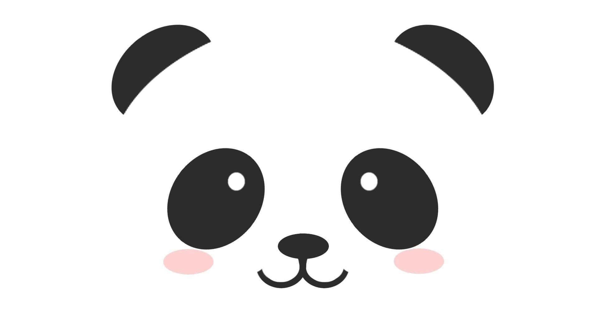 Cute Animals Cartoon Panda Face Wallpaper