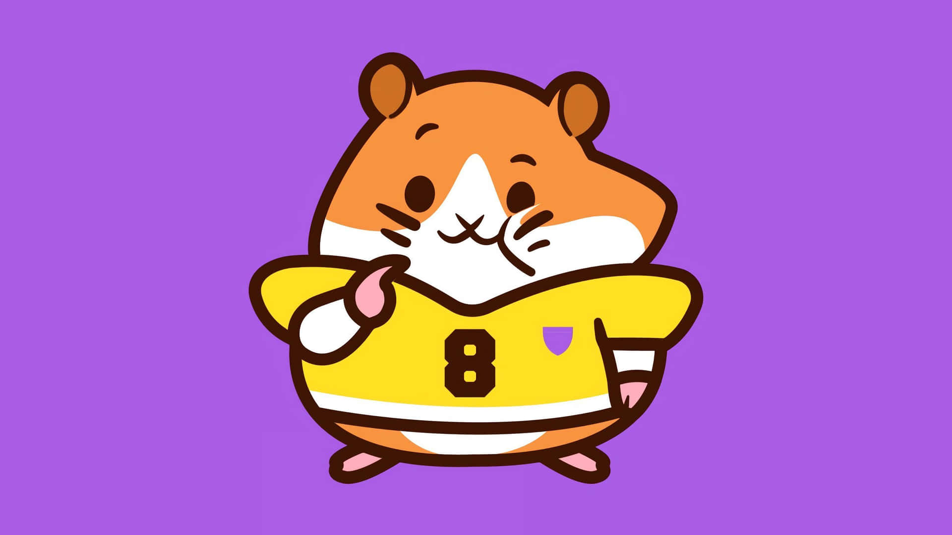 a cartoon hamster wearing a football jersey