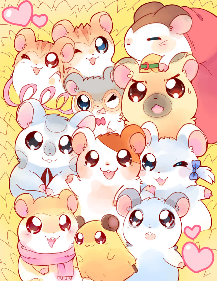 a group of hamsters gathered together