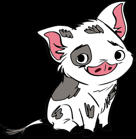 Cute_ Animated_ Pig_ Character_ Moana PNG