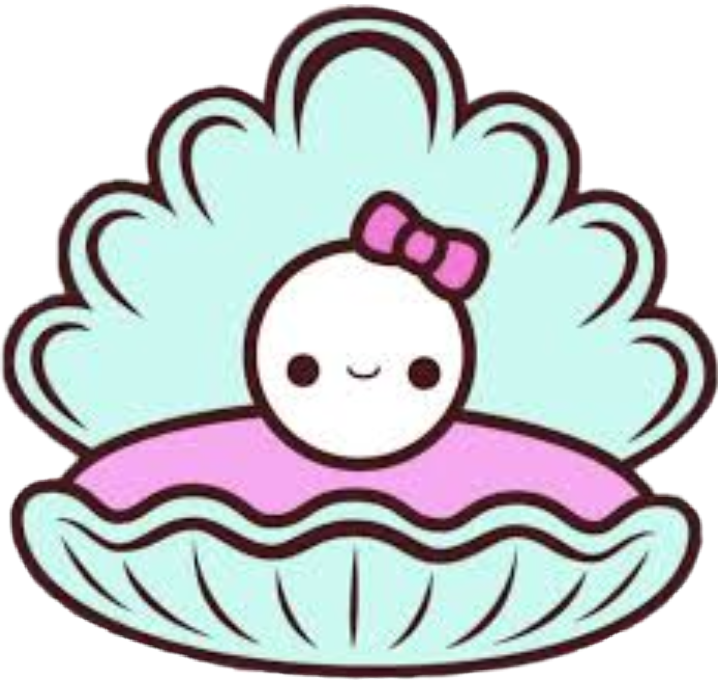 Cute Animated Seashell Character PNG