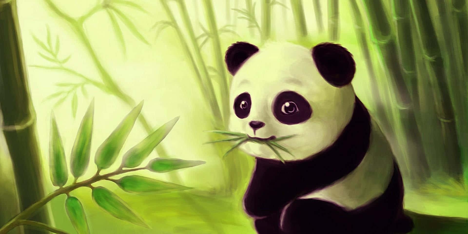 Adorable animated animals frolicking in a magical forest Wallpaper