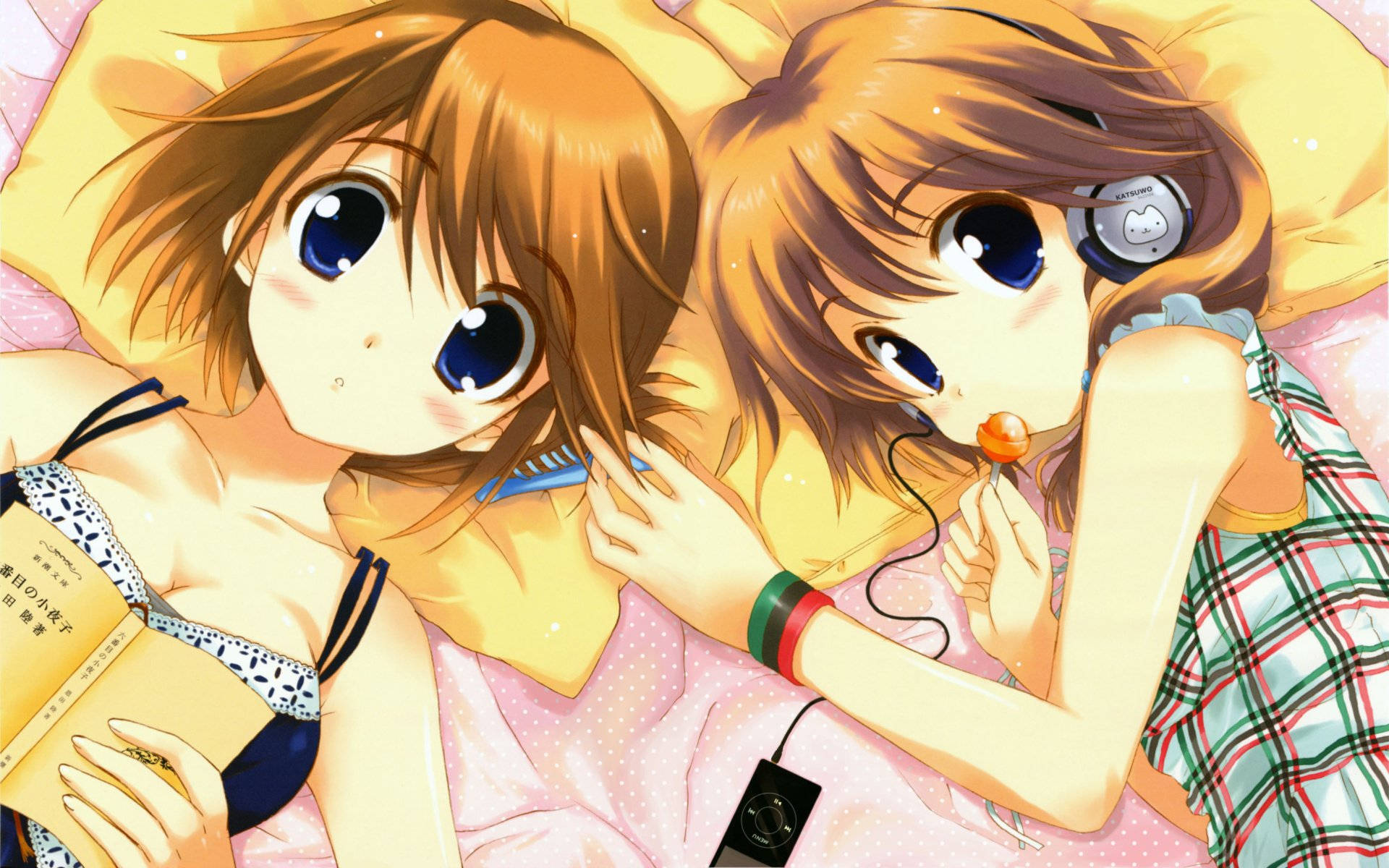 HD wallpaper: cute anime girls, kimono, friends, smiling, long hair,  headband | Wallpaper Flare