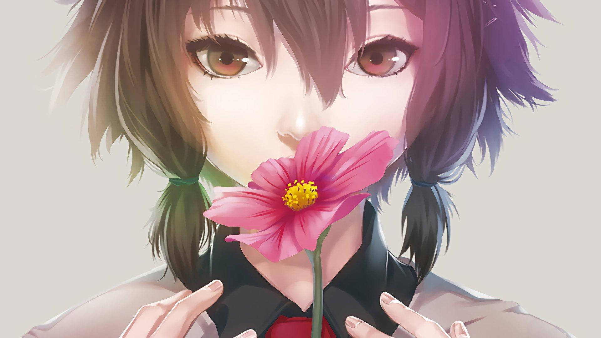 Cute Anime Characters With A Flower