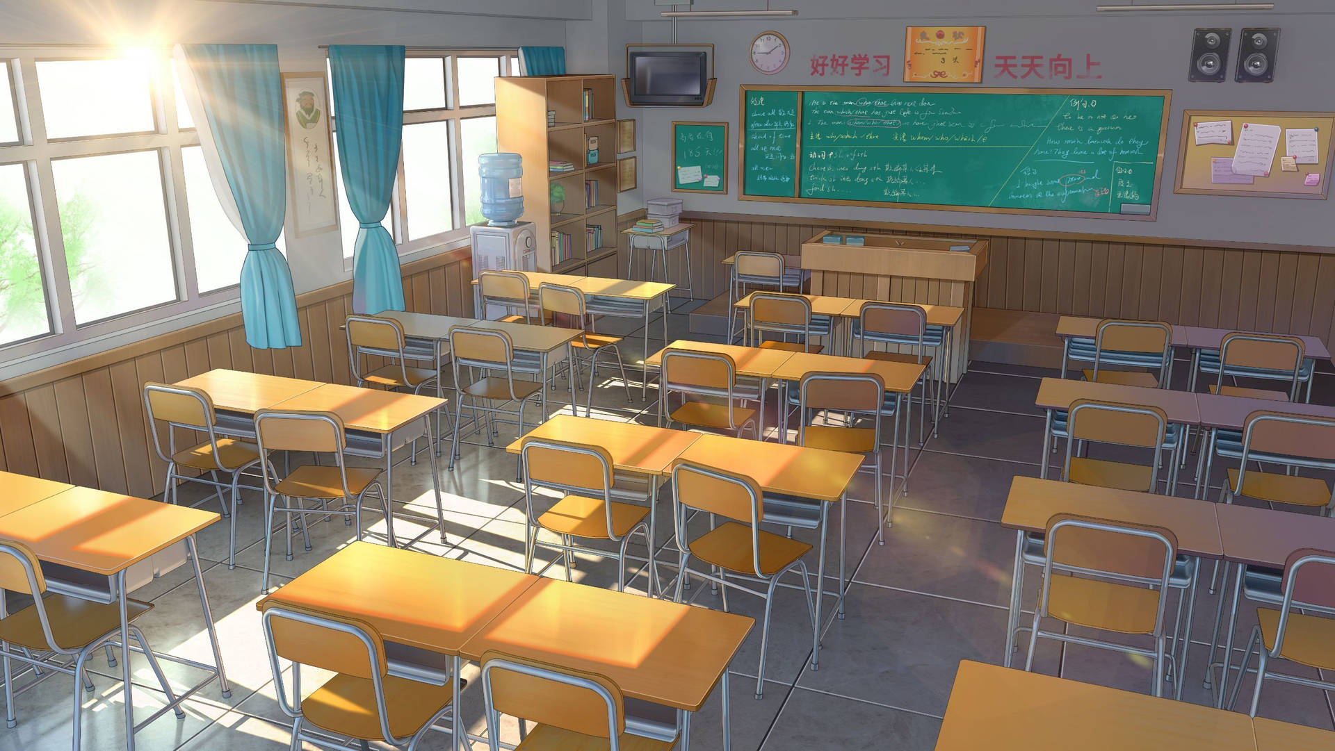 Cute Anime Classroom Wallpaper