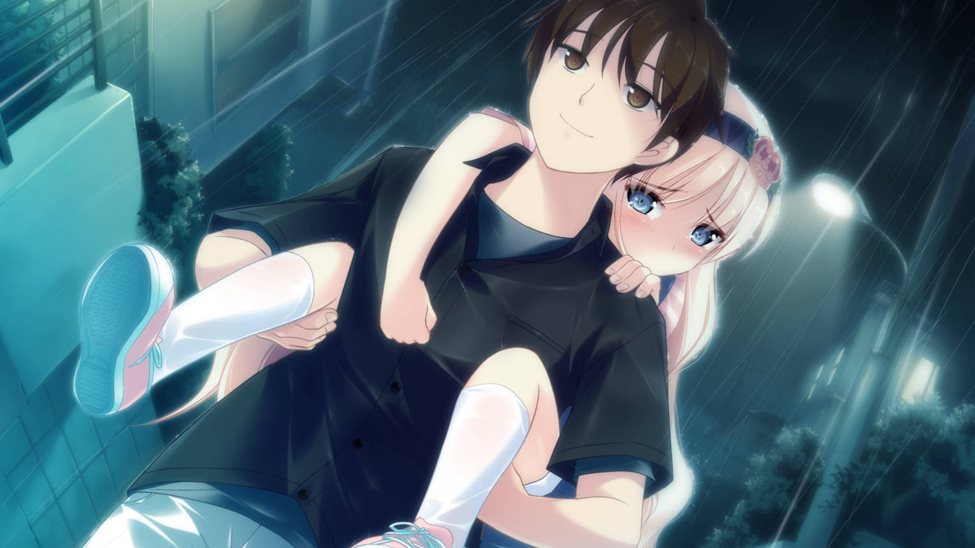 Anime piggy back ride