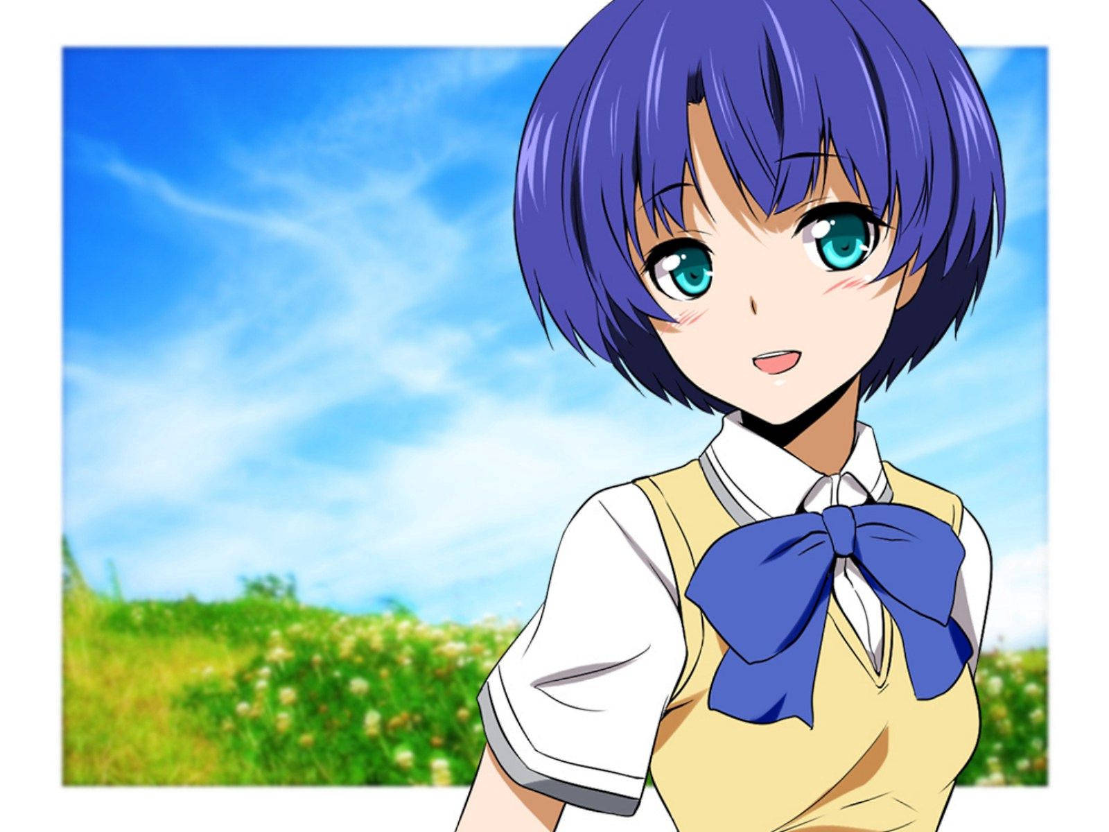 Cute Anime Girl In The Field