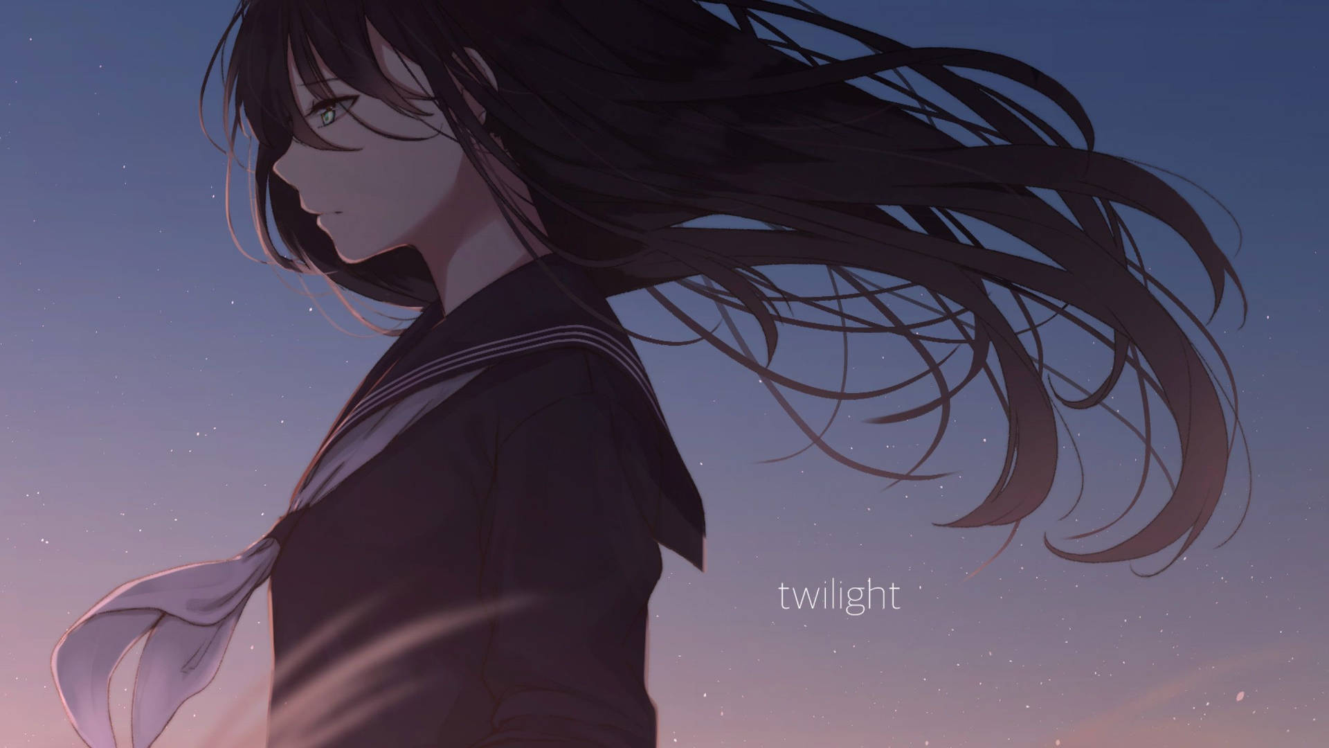 Lindaimagen De Perfil De Anime Para Móvil, Estética Triste De Una Chica. Fondo de pantalla