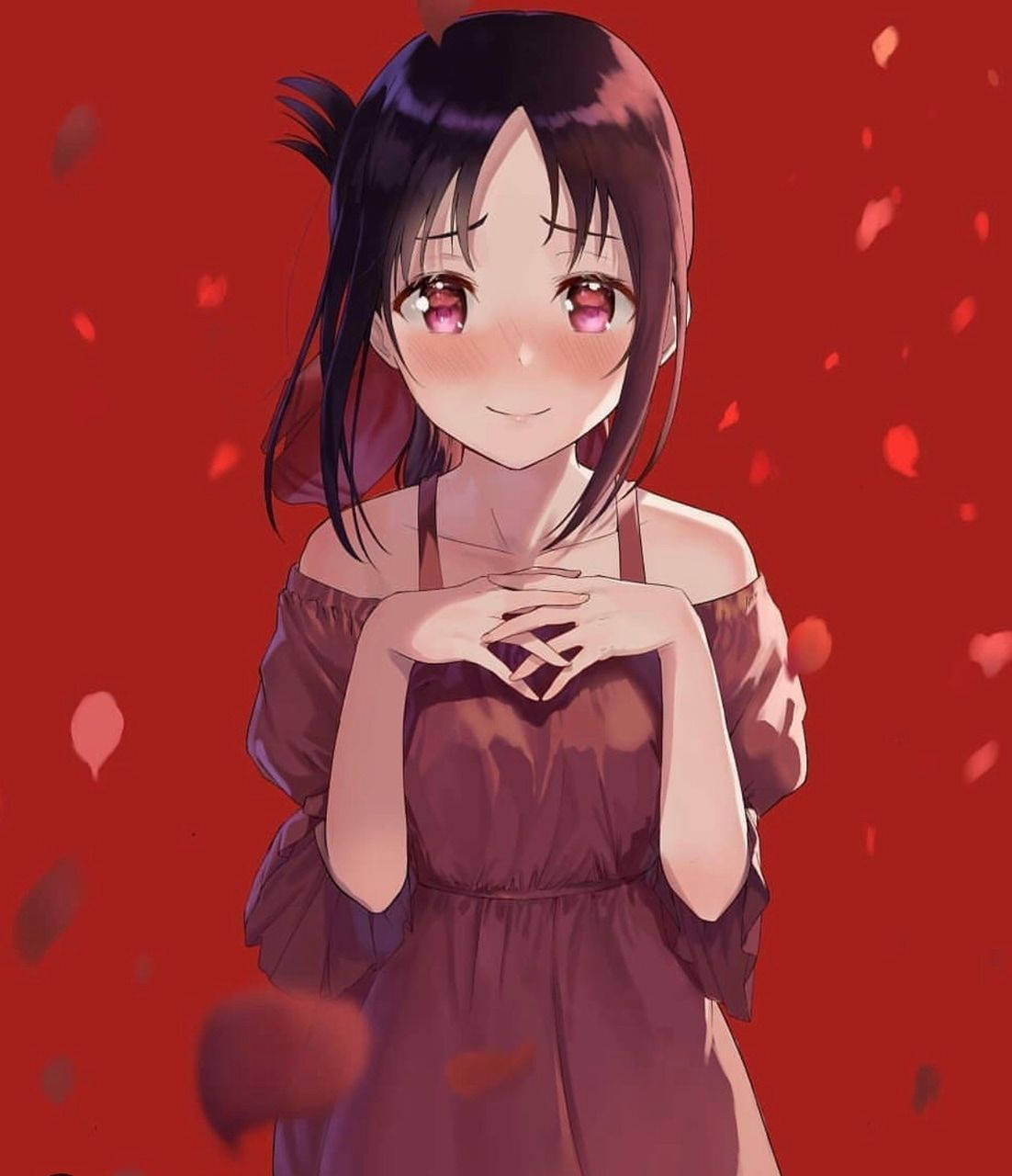Cute Anime PFP Blushing Girl Wallpaper