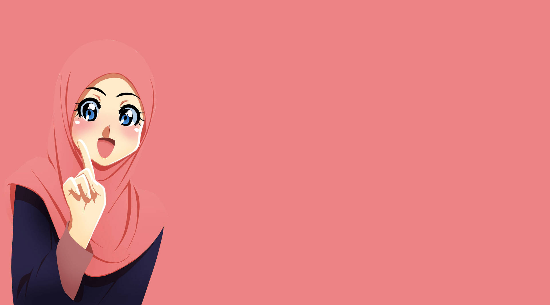 Cute Anime Pink Hijab