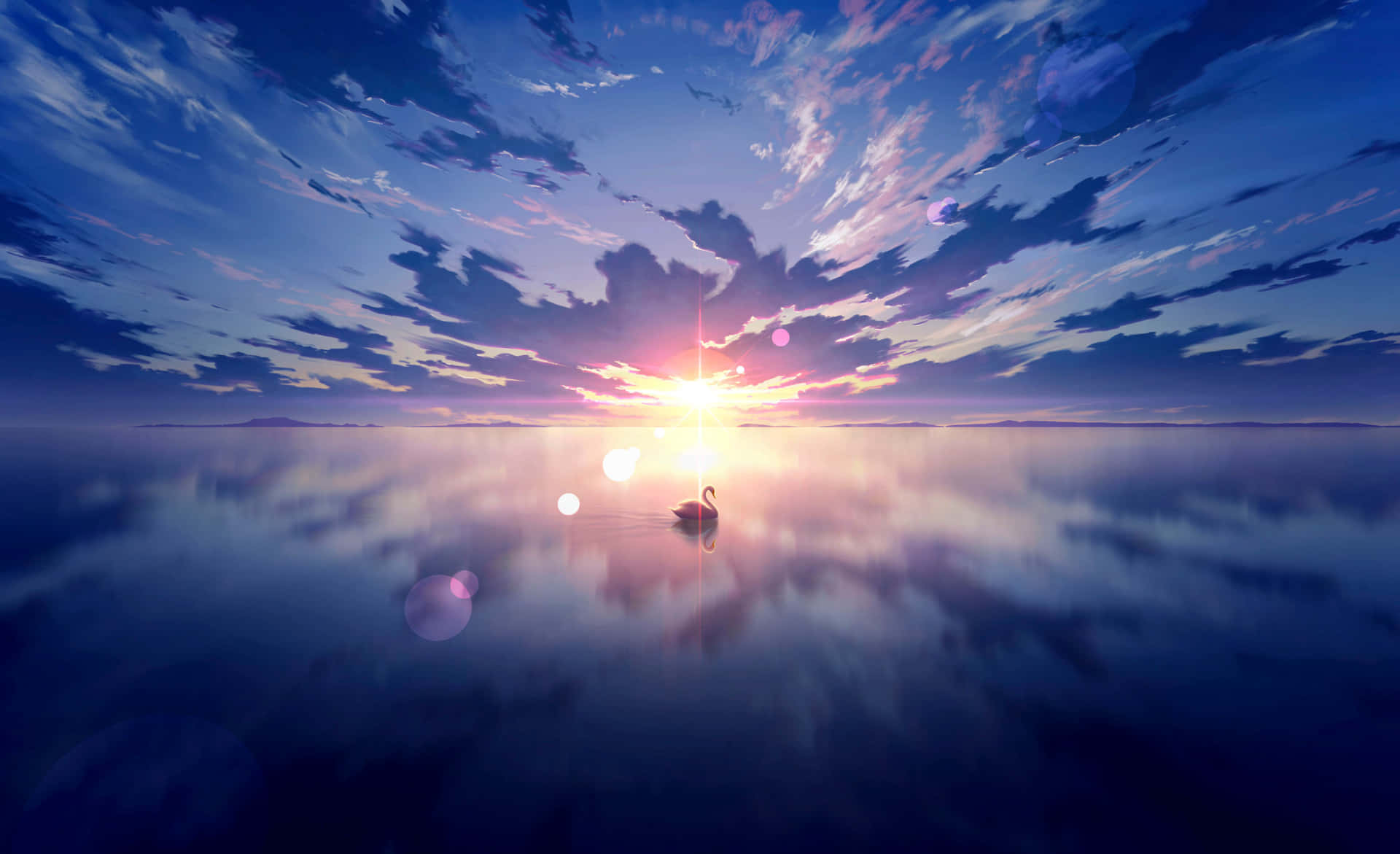 "A serene anime landscape full of beauty and charm" Wallpaper