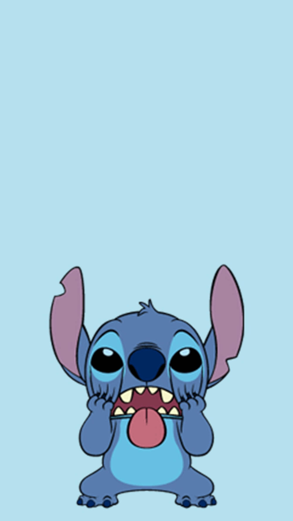 Cute Annoyed Stitch Tongue Out Iphone Wallpaper